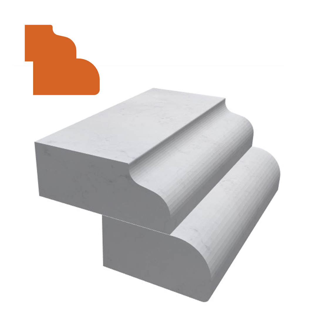 Ogee Half Bullnose