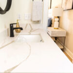 Vadara_Calacatta Belleza Quartz bathroom countertops