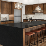 Black Pearl Granite kitchen island