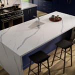 Calacatta Marina Viatera kitchen island