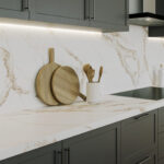 Vadara_Desert Blush Quartz kitchen backsplash