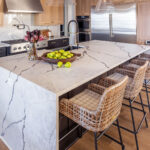 Vadara_Sakura quartz kitchen island