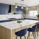 Vadara_Scandi Blue Quartz kithcen island