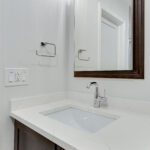 Calacatta River Quartz Bathroom Countertops in Prospect Heights