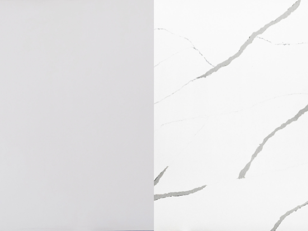 Solid Color Quartz vs. Calacatta Quartz