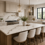 Golden Rift Quartz Kitchen