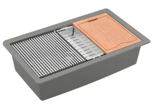 Single Bowl Quartz Composite Workstation Sink